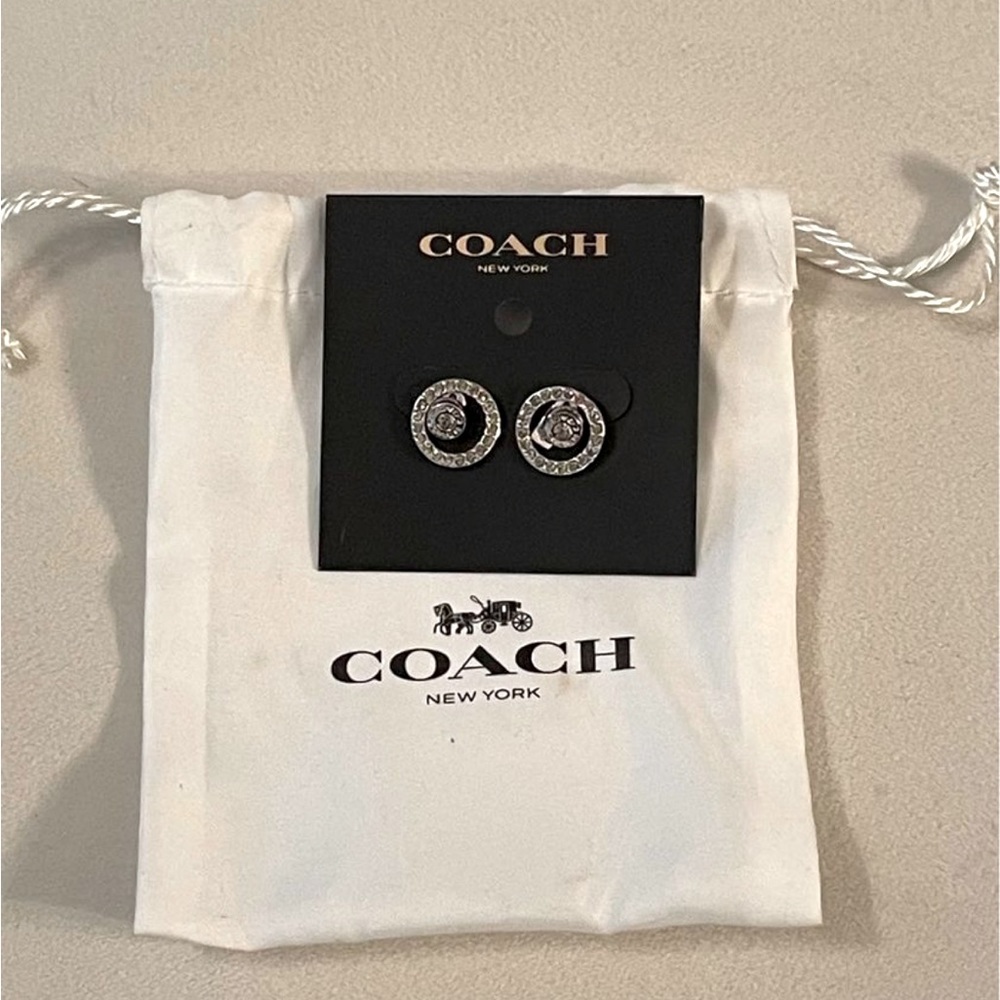 Coach Stud Earring Brand New With Tags